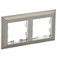 Ramă pentru priză și întrerupătoar IEK BR-M22-12-4-K23 Nickel / 1