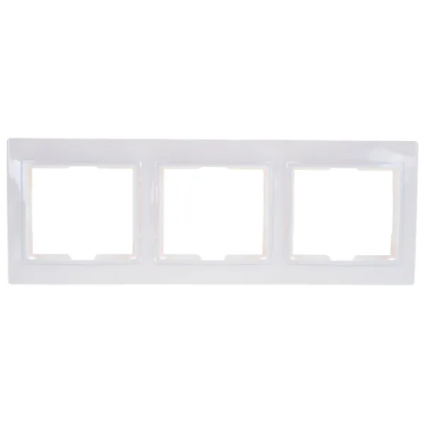 Ramă pentru priză și întrerupătoar IEK EMK30-K01-DM White / 3 photo 1