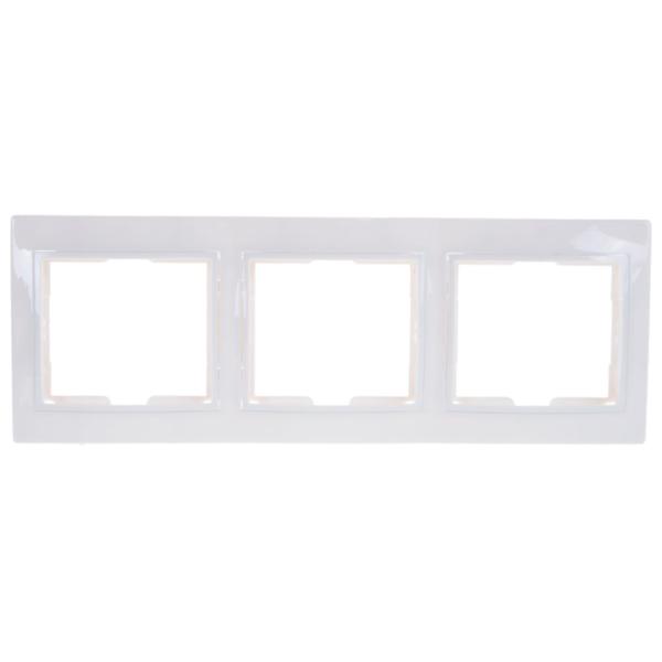 Ramă pentru priză și întrerupătoar IEK EMK30-K01-DM White / 3 photo 1