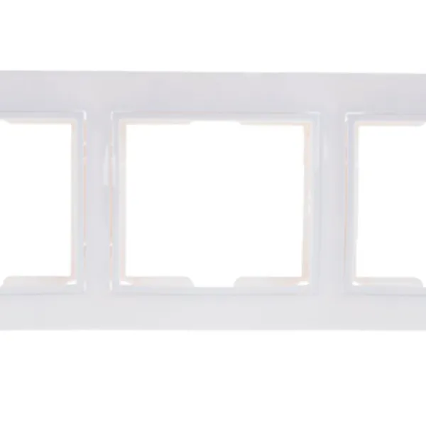 Ramă pentru priză și întrerupătoar IEK EMK30-K01-DM White / 3 photo 2