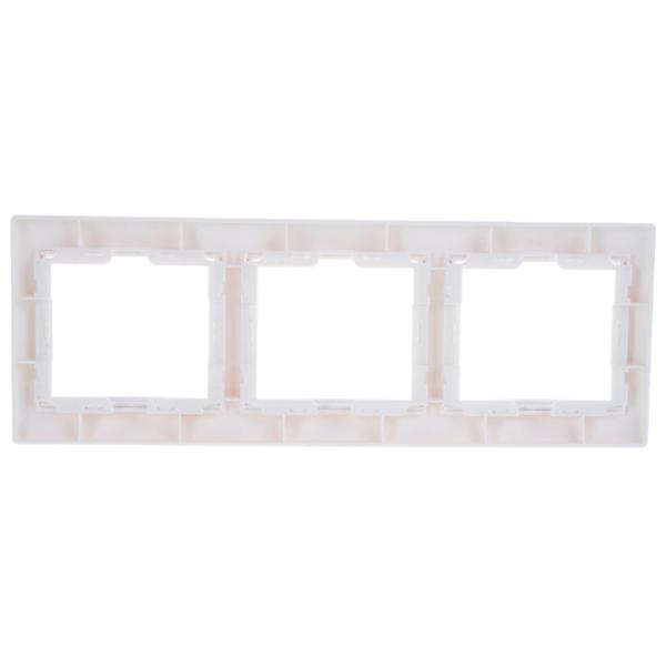 Ramă pentru priză și întrerupătoar IEK EMK30-K01-DM White / 3 photo 5