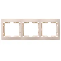 Ramă pentru priză și întrerupătoar IEK EMK30-K33-DM Cream / 3
