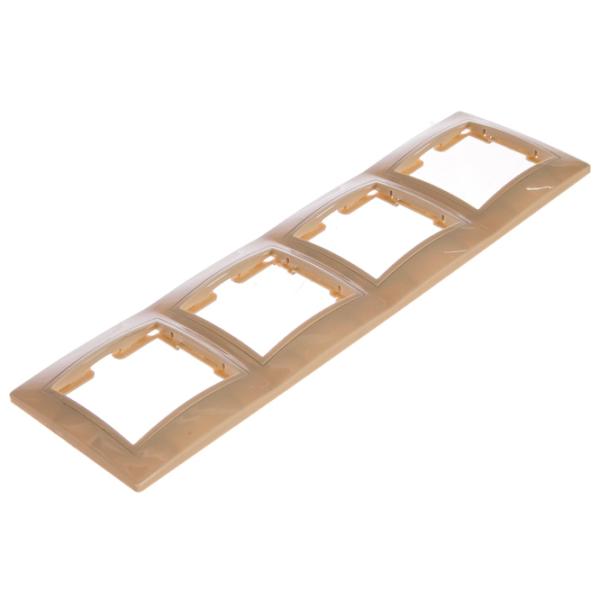 Ramă pentru priză și întrerupătoar IEK MK40-K33-DM Cream / 4 photo 1 Ramă pentru priză și întrerupătoar IEK MK40-K33-DM Cream / 4 photo 1