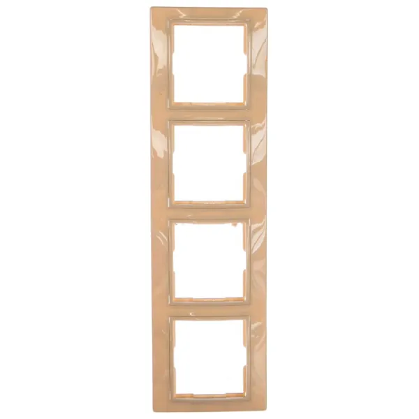 Ramă pentru priză și întrerupătoar IEK MK40-K33-DM Cream / 4 photo 2 Ramă pentru priză și întrerupătoar IEK MK40-K33-DM Cream / 4 photo 2