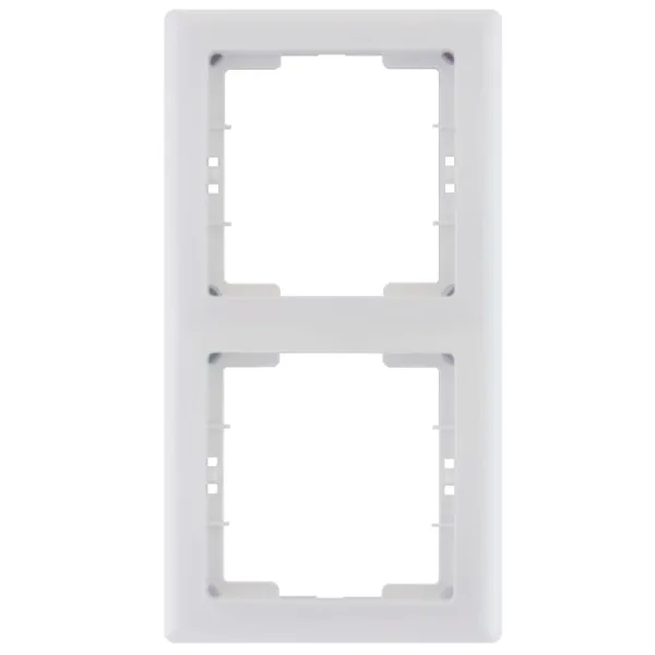 Ramă pentru priză și întrerupătoar IEK EML21-K01-01 White / 2 photo 1 Ramă pentru priză și întrerupătoar IEK EML21-K01-01 White / 2 photo 1