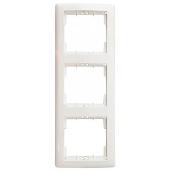 Ramă pentru priză și întrerupătoar IEK EML31-K01-01 White / 3 photo 1 Ramă pentru priză și întrerupătoar IEK EML31-K01-01 White / 3 photo 1