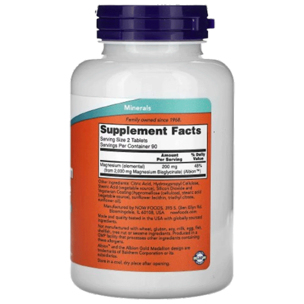 Vitamine și minerale Now Foods MAGNESIUM GLYCINATE (733739012890) 180 photo 2 Vitamine și minerale Now Foods MAGNESIUM GLYCINATE (733739012890) 180 photo 2