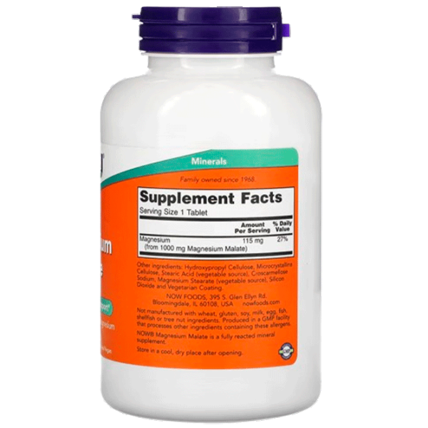 Vitamine și minerale Now Foods MAGNESIUM MALATE (733739013002) 180 photo 2 Vitamine și minerale Now Foods MAGNESIUM MALATE (733739013002) 180 photo 2