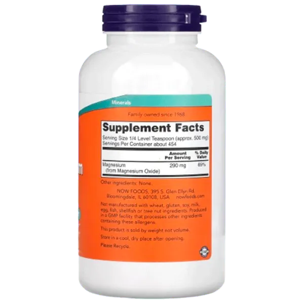 Витамины и минералы Now Foods MAGNESIUM OXIDE POWDER (733739013101)  photo 2 Витамины и минералы Now Foods MAGNESIUM OXIDE POWDER (733739013101)  photo 2