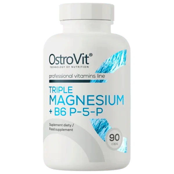 Vitamine și minerale OstroVit Triple Magnesium + B6 P-5-P (5903246229219) 90 capsule photo 1 Vitamine și minerale OstroVit Triple Magnesium + B6 P-5-P (5903246229219) 90 capsule photo 1