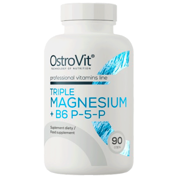 Vitamine și minerale OstroVit Triple Magnesium + B6 P-5-P (5903246229219) 90 capsule photo 1 Vitamine și minerale OstroVit Triple Magnesium + B6 P-5-P (5903246229219) 90 capsule photo 1
