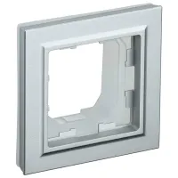 Ramă pentru priză și întrerupătoar IEK BR-M12-44-K47 Silver / 1