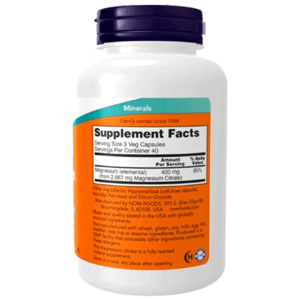 Витамины и минералы Now Foods Magnesium Citrate (733739012944) 120 photo 2 Витамины и минералы Now Foods Magnesium Citrate (733739012944) 120 photo 2