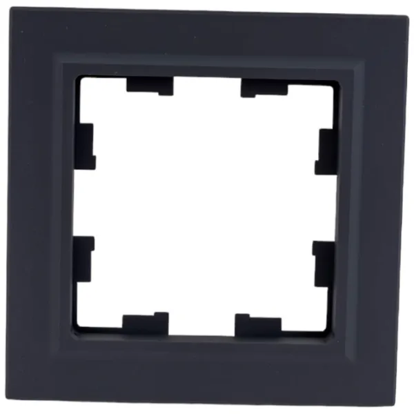 Ramă pentru priză și întrerupătoar IEK BR-M12-44-K53 Black / 1 photo 1 Ramă pentru priză și întrerupătoar IEK BR-M12-44-K53 Black / 1 photo 1