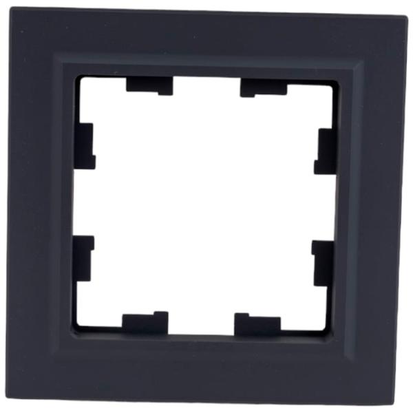 Ramă pentru priză și întrerupătoar IEK BR-M12-44-K53 Black / 1 photo 1 Ramă pentru priză și întrerupătoar IEK BR-M12-44-K53 Black / 1 photo 1