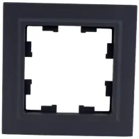 Ramă pentru priză și întrerupătoar IEK BR-M12-44-K53 Black / 1