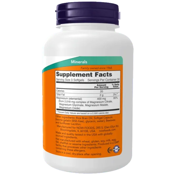 Витамины и минералы Now Foods Magnesium Citrate (733739012975) 90 капсул photo 2