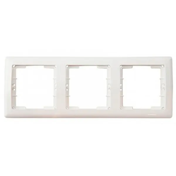 Ramă pentru priză și întrerupătoar IEK (EML30-K01-01 White / 3 photo 1