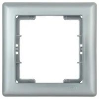 Ramă pentru priză și întrerupătoar IEK EMB12-K23 Silver / 1