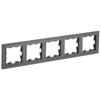 Ramă pentru priză și întrerupătoar IEK BR-M52-K53 Graphite / 5