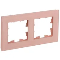 Ramă pentru priză și întrerupătoar IEK BR-M22-G-31-K96 Peach matte / 2