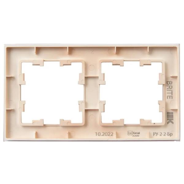 Ramă pentru priză și întrerupătoar IEK BR-M22-G-31-K96 Peach matte / 2 photo 2 Ramă pentru priză și întrerupătoar IEK BR-M22-G-31-K96 Peach matte / 2 photo 2