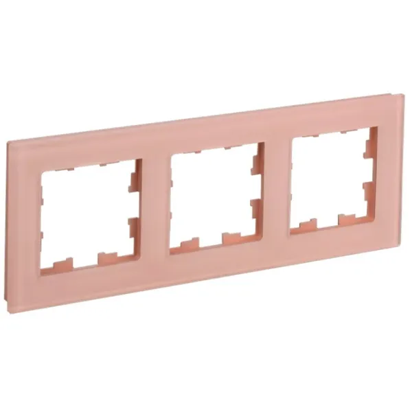 Ramă pentru priză și întrerupătoar IEK BR-M32-G-31-K96 Peach matte / 3 photo 1 Ramă pentru priză și întrerupătoar IEK BR-M32-G-31-K96 Peach matte / 3 photo 1