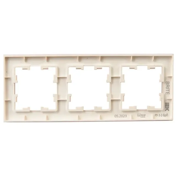 Ramă pentru priză și întrerupătoar IEK BR-M32-G-31-K96 Peach matte / 3 photo 2 Ramă pentru priză și întrerupătoar IEK BR-M32-G-31-K96 Peach matte / 3 photo 2