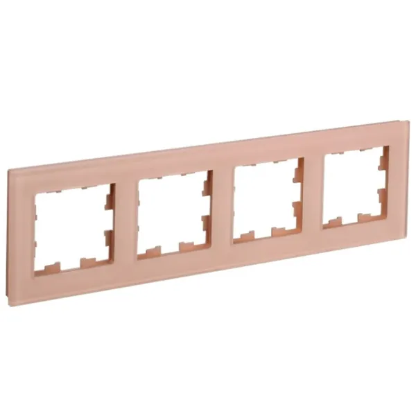 Ramă pentru priză și întrerupătoar IEK BR-M42-G-31-K96 Peach matte / 4 photo 1 Ramă pentru priză și întrerupătoar IEK BR-M42-G-31-K96 Peach matte / 4 photo 1