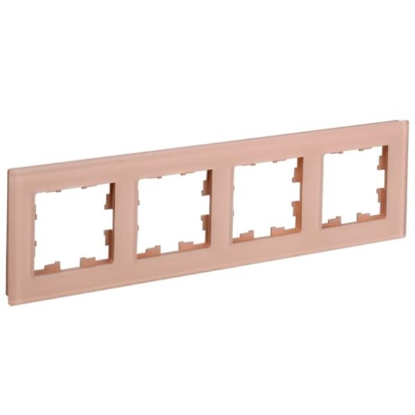 Ramă pentru priză și întrerupătoar IEK BR-M42-G-31-K96 Peach matte / 4 photo 1 Ramă pentru priză și întrerupătoar IEK BR-M42-G-31-K96 Peach matte / 4 photo 1