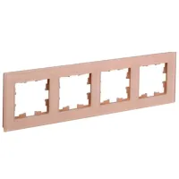 Ramă pentru priză și întrerupătoar IEK BR-M42-G-31-K96 Peach matte / 4