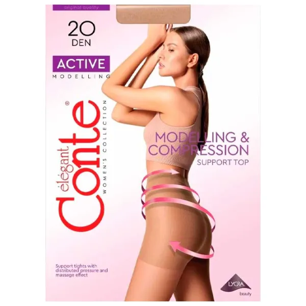 Colanți pentru femei Conte ACTIVE_20 4 / Mocha photo 4