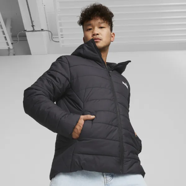 Куртка для мужчин Puma Ess Hooded Padded Jacket Демисезон / Черный photo 5