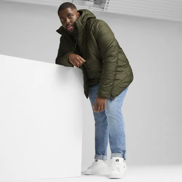 Scurtă pentru bărbați Puma Ess Hooded Padded Jacket Demisezon / Olive photo 4