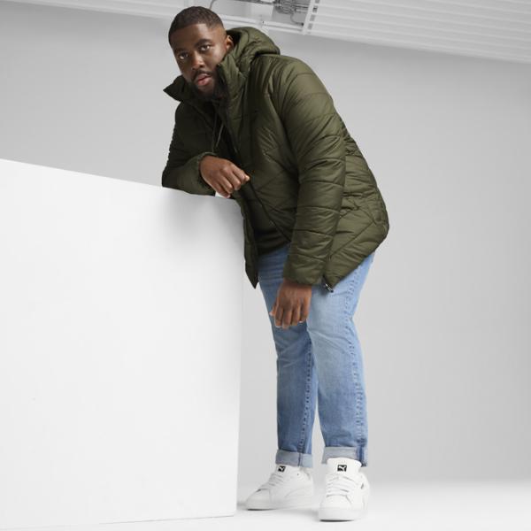 Scurtă pentru bărbați Puma Ess Hooded Padded Jacket Demisezon / Olive photo 4