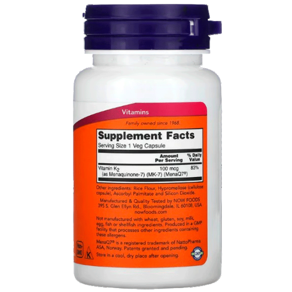 Vitamine și minerale Now Foods VITAMIN K-2 (733739009920) 60 photo 2 Vitamine și minerale Now Foods VITAMIN K-2 (733739009920) 60 photo 2