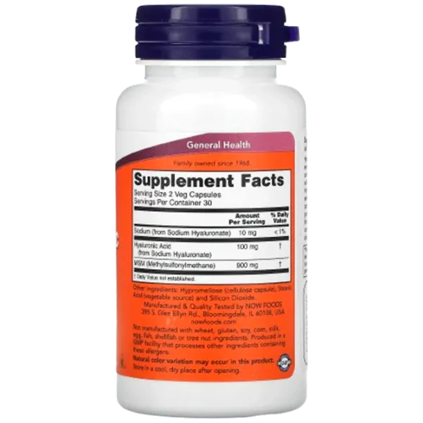 Vitamine și minerale Now Foods Hyaluronic Acid (733739031563) 60 photo 2 Vitamine și minerale Now Foods Hyaluronic Acid (733739031563) 60 photo 2