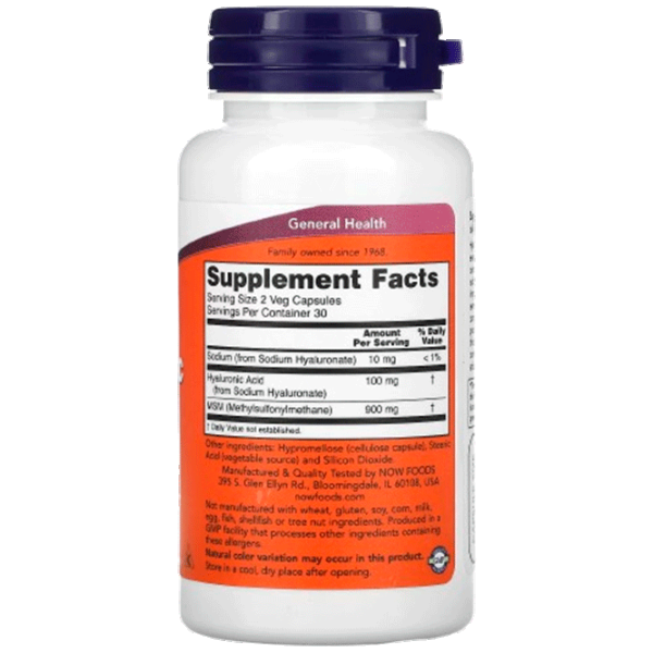 Vitamine și minerale Now Foods Hyaluronic Acid (733739031563) 60 photo 2 Vitamine și minerale Now Foods Hyaluronic Acid (733739031563) 60 photo 2