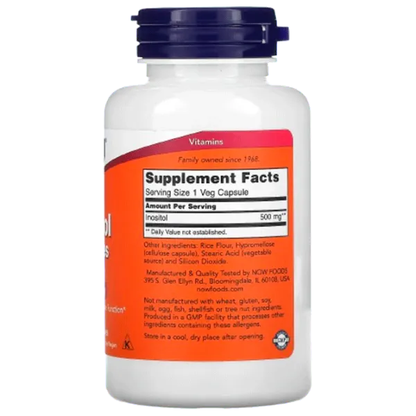 Vitamine și minerale Now Foods INOSITOL (733739004758) 100 capsule photo 2 Vitamine și minerale Now Foods INOSITOL (733739004758) 100 capsule photo 2