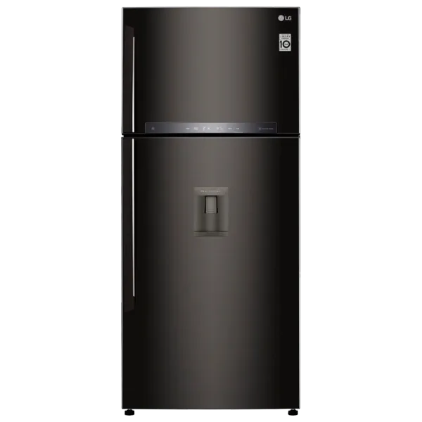 Frigider LG GTF744BLPZD cu congelator sus 509 / 180 cm / Black photo 1