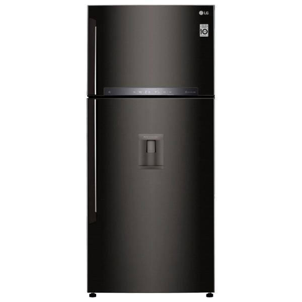 Frigider LG GTF744BLPZD cu congelator sus 509 / 180 cm / Black photo 1