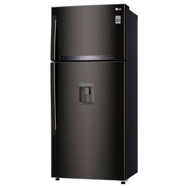 Frigider LG GTF744BLPZD cu congelator sus 509 / 180 cm / Black photo 2