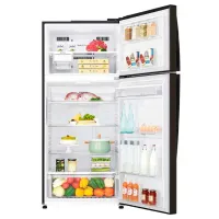 Frigider LG GTF744BLPZD cu congelator sus 509 / 180 cm / Black photo 3