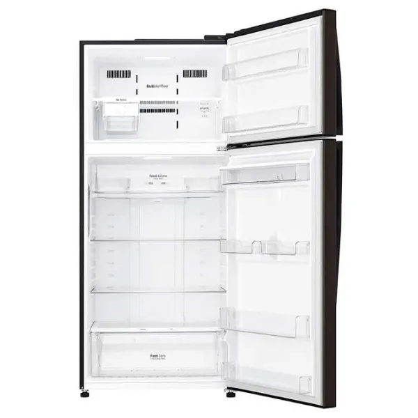 Frigider LG GTF744BLPZD cu congelator sus 509 / 180 cm / Black photo 4