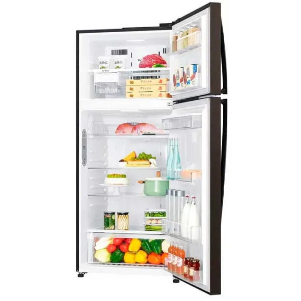 Frigider LG GTF744BLPZD cu congelator sus 509 / 180 cm / Black photo 6