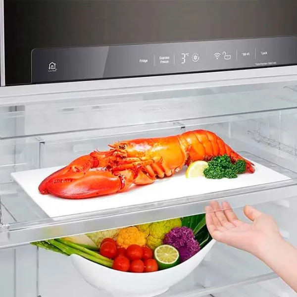 Frigider LG GTF744BLPZD cu congelator sus 509 / 180 cm / Black photo 10