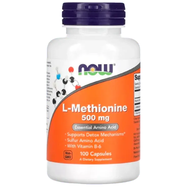 Витамины и минералы Now Foods L-METHIONINE (733739001177) 100 капсул photo 1