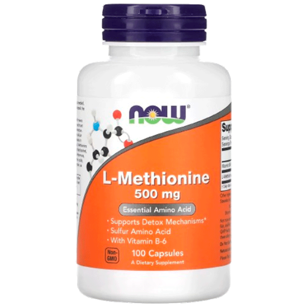 Витамины и минералы Now Foods L-METHIONINE (733739001177) 100 капсул photo 1