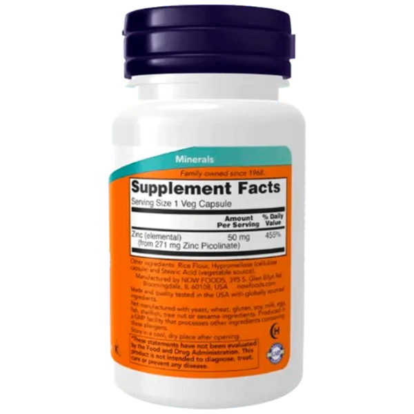 Витамины и минералы Now Foods Zinc Picolinate (733739015501) 60 photo 2 Витамины и минералы Now Foods Zinc Picolinate (733739015501) 60 photo 2