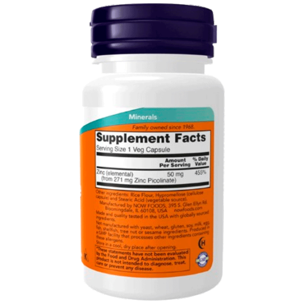 Витамины и минералы Now Foods Zinc Picolinate (733739015501) 60 photo 2 Витамины и минералы Now Foods Zinc Picolinate (733739015501) 60 photo 2